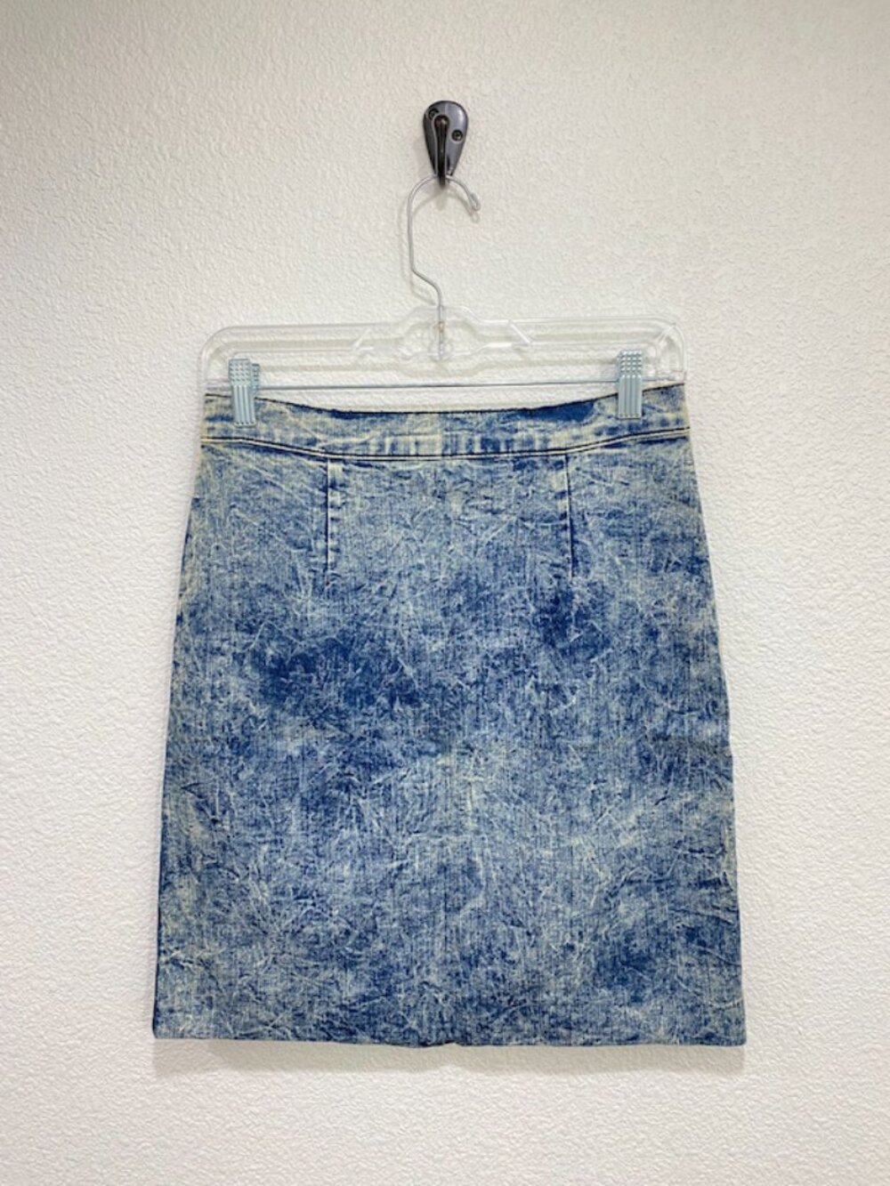 Encore Jeans Skirt Pencil Acid Wash Blue Size L - Picture 2 of 8